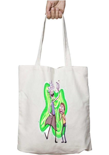 Ricky And Morty Network 3 Iki Tarafı Kalıcı Baskılı Yıkanabilir Çanta