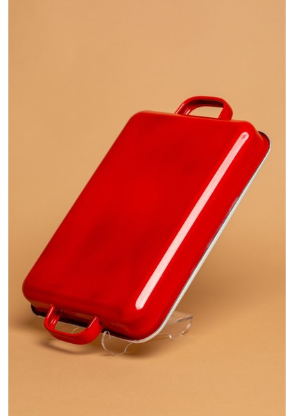 Kırmızı Emaye Fırın Tepsisi, Kulplu, Şık ve Dayanıklı Mutfak Gereci modelleri