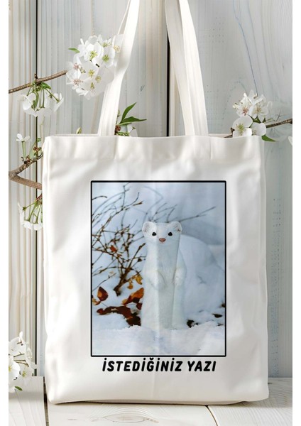 Gelincik Baskılı Bez Çanta Omuz Çantası Kişiye Özel Model 3 fiyatları