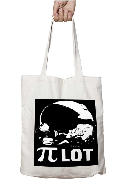 Pi Day Pilot Iki Tarafı Kalıcı Baskılı Yıkanabilir Çanta
