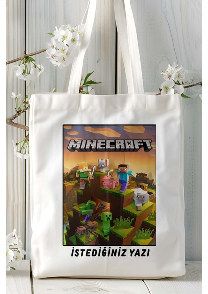Minecraft Oyun Baskılı Omuz Çanta Kişiye Özel Model 7 fiyatları