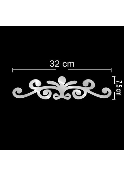 Şık Aynalı Pleksi Bordür 32X7.5 Cm, Dekoratif Yapışkanlı Mobilya Süsü