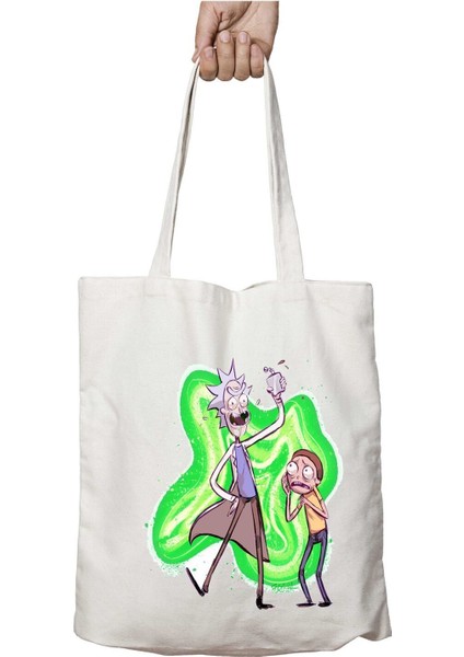 Ricky And Morty Network Iki Taraf Kalıcı Yıkanabilir Okul Plaj Omuz Bez Çanta