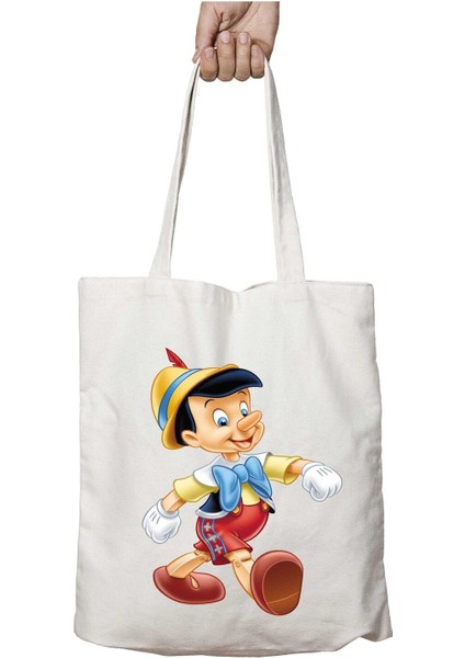 Disney Pinokyo Iki Taraf Kalıcı Yıkanabilir Okul Plaj Omuz Bez Çanta