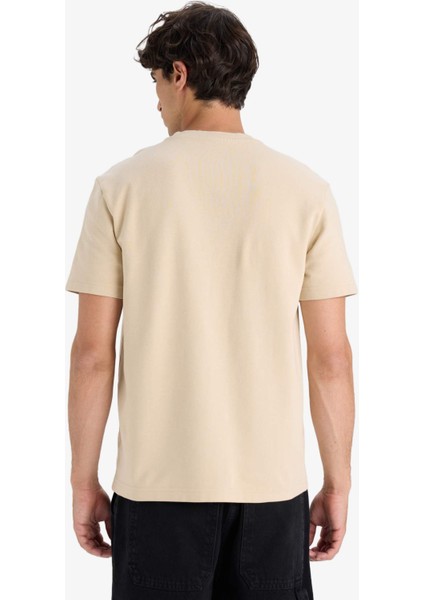 Regular Fit Bisiklet Yaka Baskılı Kısa Kollu Tişört F3472AX25AU