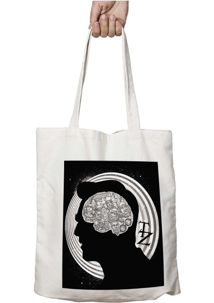 Dimension Of Mind Twilight Zone Iki Tarafı Kalıcı Baskılı Yıkanabilir Okul Plaj Omuz Bez Çantası