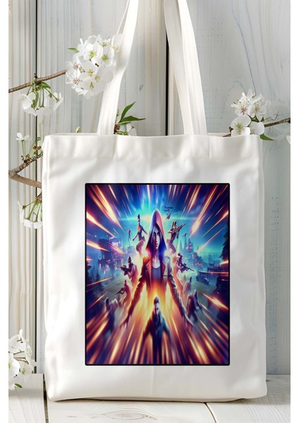 Garena Free Fire Mobil Oyun Baskılı Bez Çanta Omuz Çantası Çift Tafaflı Baskı Kişiye Özel 2