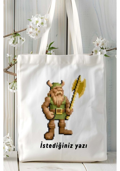 Golden Axe Baskılı Bez Çanta Çift Taraflı Baskı Kişiye Özel Model 1 fiyatları