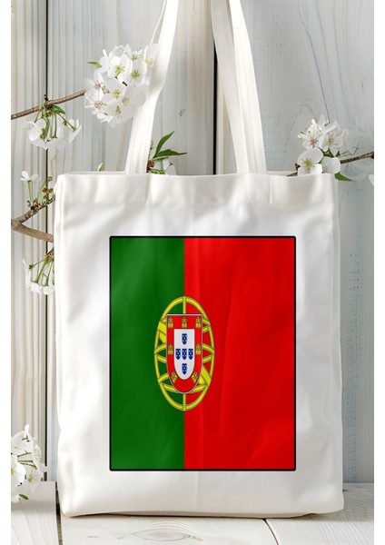 Portekiz Poland Bayrak Baskılı Bez Çanta Omuz Çantası Kişiye Özel Model