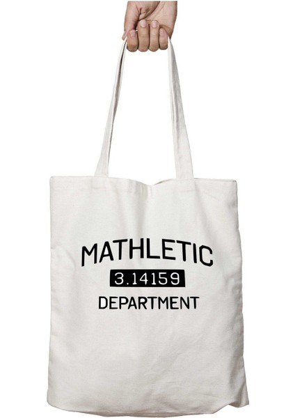 Mathletic Department 3.14159 Iki Tarafı Kalıcı Baskılı Yıkanabilir Okul Plaj Omuz Bez Çantası