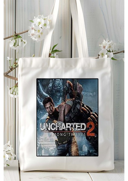 Uncharted 2: Among Thieves Oyun Baskılı Omuz Çanta Kişiye Özel Model 2