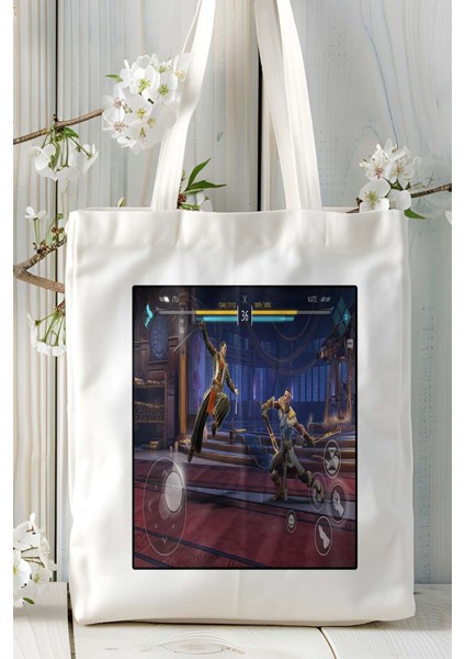 Shadow Fight Mobil Oyun Baskılı Omuz Çanta Çift Tafaflı Baskı Kişiye Özel 11