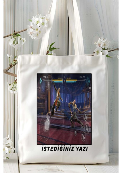 Shadow Fight Mobil Oyun Baskılı Omuz Çanta Çift Tafaflı Baskı Kişiye Özel 11 fiyatları