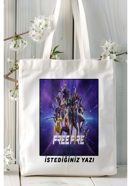 Garena Free Fire Mobil Oyun Baskılı Omuz Çanta Çift Tafaflı Baskı Kişiye Özel 3 fiyatları