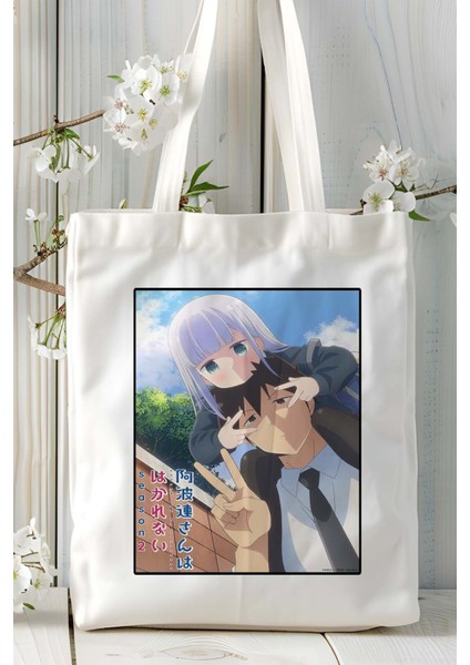Aharen-San Wa Hakarenai Baskılı Bez Omuz Çantası Kişiye Özel Model 1