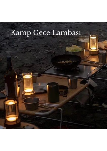 Şarjlı Dokunmatik LED Masa Lambası Retro Ayarlanabilir Dekoratif 3 Mod'lu Lamba Ev Kafe Restoran