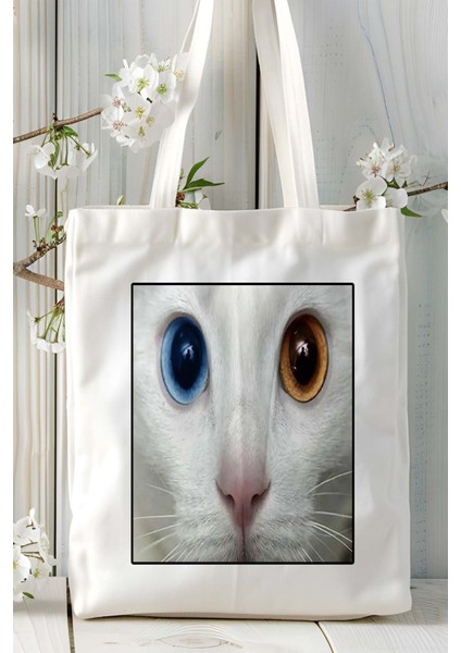 Van Kedisi Kedi Baskılı Omuz Çanta Kişiye Özel Model 2