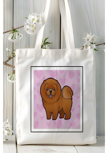 Chowchow Köpek Baskılı Omuz Çanta Kişiye Özel Model 2