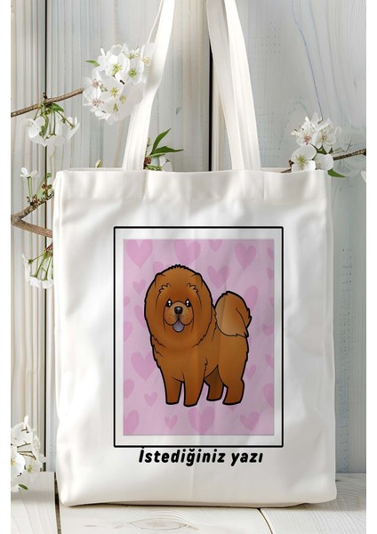 Chowchow Köpek Baskılı Omuz Çanta Kişiye Özel Model 2 fiyatları