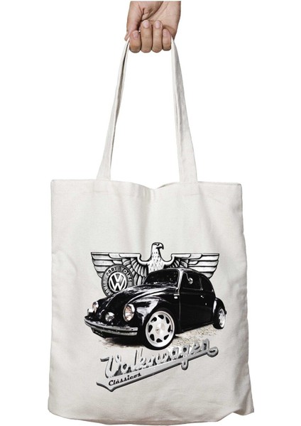 Fusca Black Acrílıco 2 Iki Taraf Kalıcı Yıkanabilir Okul Plaj Omuz Bez Çanta