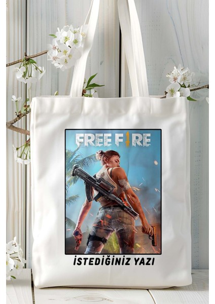 Garena Free Fire Mobil Oyun Baskılı Bez Çanta Omuz Çantası Çift Tafaflı Baskı Kişiye Özel 1 fiyatları