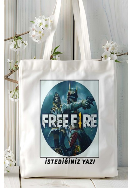 Garena Free Fire Mobil Oyun Baskılı Bez Çanta Omuz Çantası Çift Tafaflı Baskı Kişiye Özel 9 fiyatları