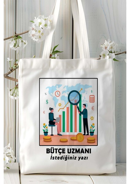 Bütce Uzmanı Baskılı Bez Omuz Çantası Kişiye Özel Model 3