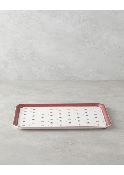 Kırmızı Kaydırmaz Melamin Tepsi 27X36 Cm, Şık ve Dayanıklı Ev Kullanımı Için Ideal fiyatları