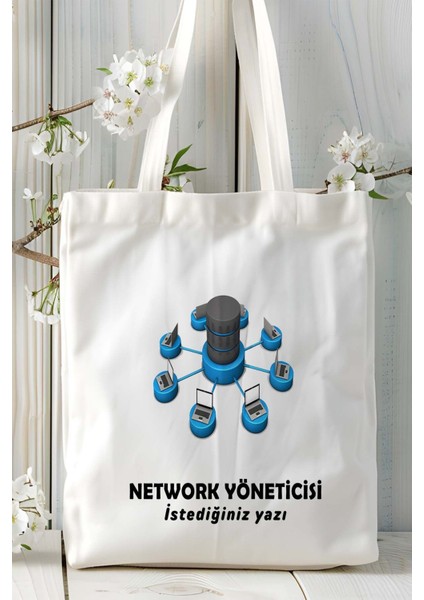 Network Yöneticisi Baskılı Bez Omuz Çantası Kişiye Özel Model 15