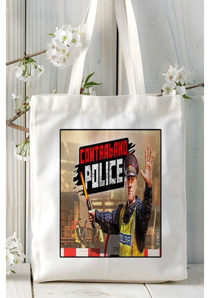 Contra Band Police Oyun Baskılı Omuz Çanta Kişiye Özel Model 2