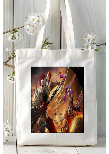 Garena Free Fire Mobil Oyun Baskılı Omuz Çanta Çift Tafaflı Baskı Kişiye Özel 6