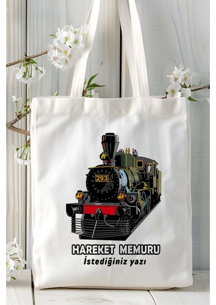 Hareket Memuru Baskılı Bez Omuz Çantası Kişiye Özel Model 11