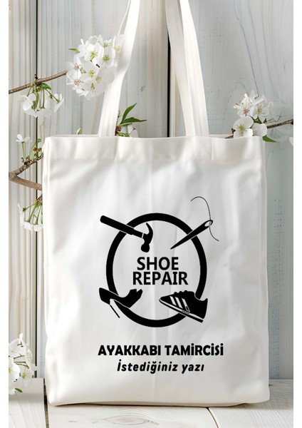 Ayakkabı Tamircisi Baskılı Bez Omuz Çantası Kişiye Özel Model 1