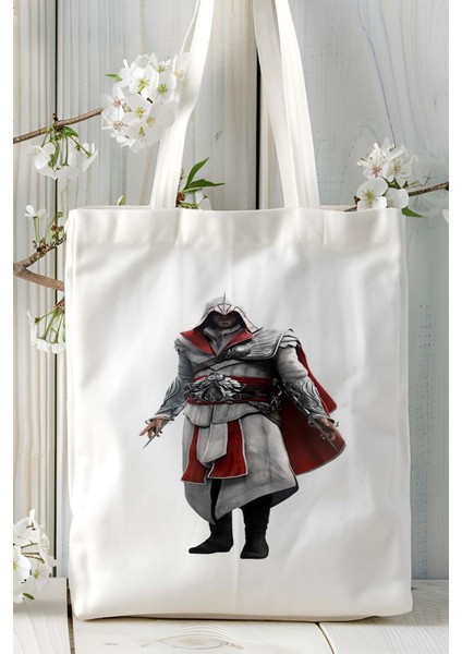 Assassin's Creed Oyun Baskılı Bez Çanta Omuz Çantası Model 2