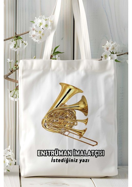 Enstruman Imalatçısı Baskılı Bez Omuz Çantası Kişiye Özel Model 5