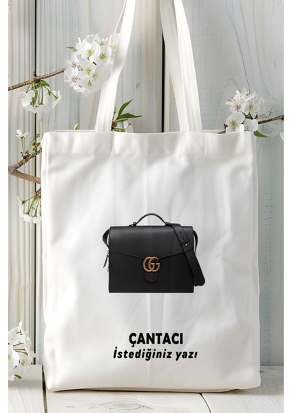 Çantacı Baskılı Bez Omuz Çantası Kişiye Özel Model 19
