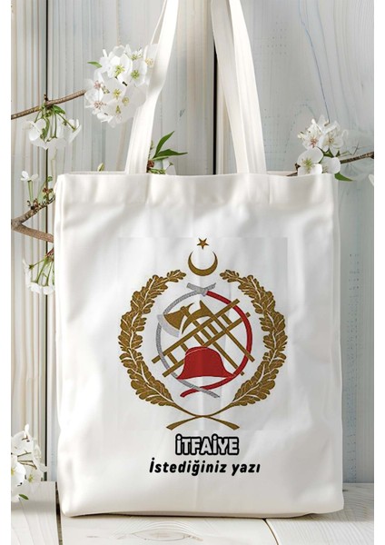 Itfaiye Baskılı Bez Omuz Çantası Kişiye Özel Model 1