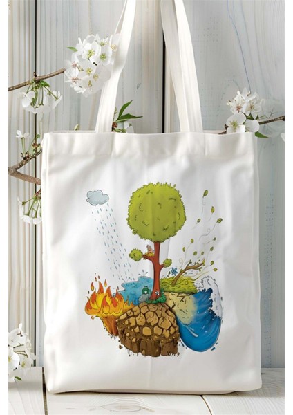 Deprem Baskılı Bez Çanta Kişiye Özel Model 2