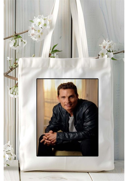 Matthew Mc Conaughey Baskılı Bez Çanta Omuz Çantası Kişiye Özel Desen 2