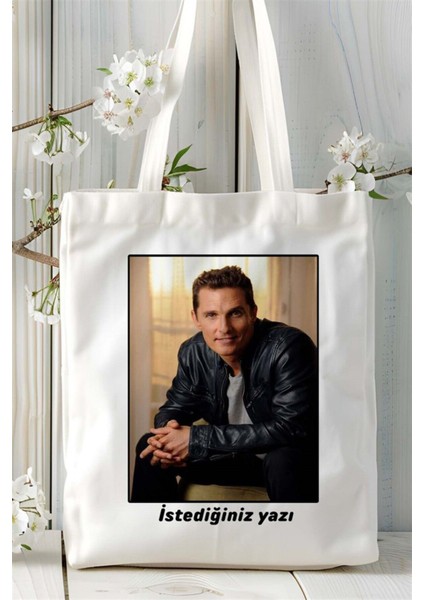 Matthew Mc Conaughey Baskılı Bez Çanta Omuz Çantası Kişiye Özel Desen 2 fiyatları