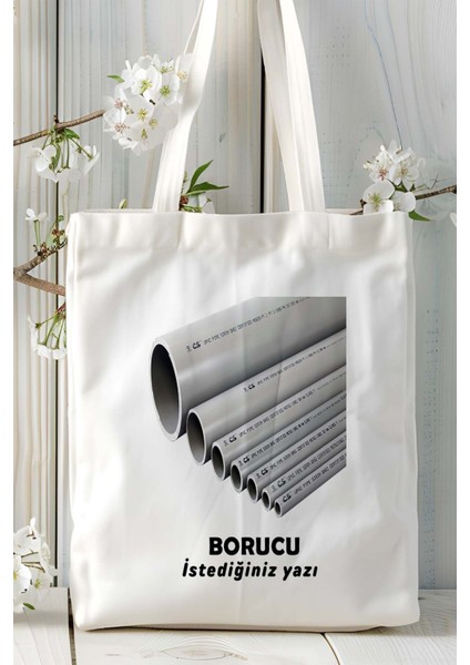 Borucu Baskılı Bez Omuz Çantası Kişiye Özel Model 4