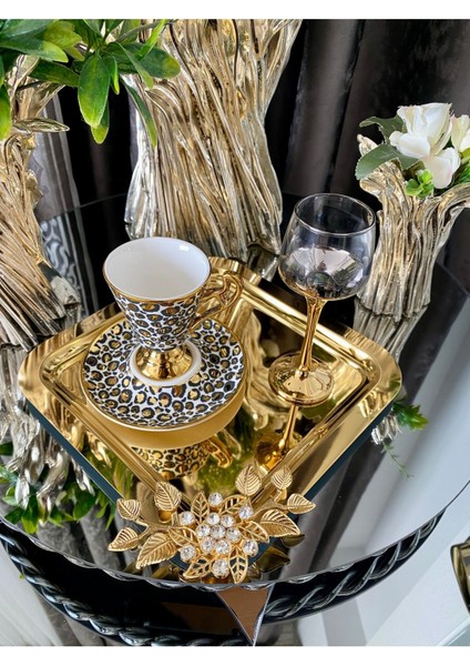 2'li Renkli Gold Sunum Tepsisi, Şık ve Zarif Takım fiyatları