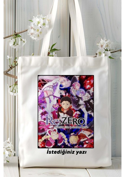 Re:zero Kara Hajimeru Isekai Seikatsu Baskılı Bez Omuz Çantası Kişiye Özel Model 2 fiyatları