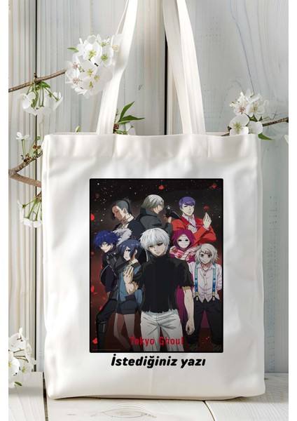 100-MAN No Inochi No Ue Ni Ore Wa Tatteiru Baskılı Bez Omuz Çantası Kişiye Özel Model 3 fiyatları