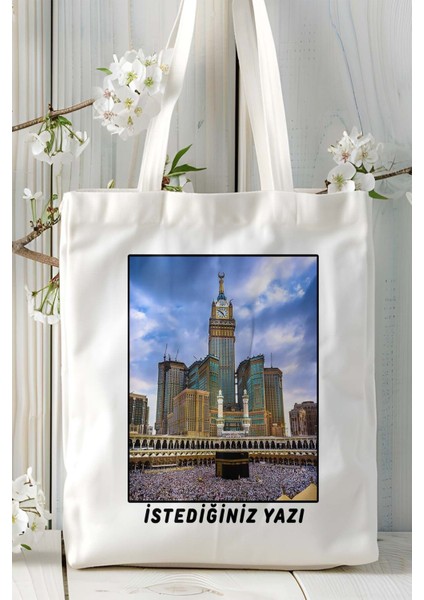 Kabe Islamiyet Baskılı Bez Çanta Omuz Çantası Kişiye Özel Model 24 fiyatları