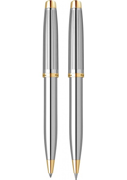 & WizDesign 39 Tükenmezkalem + Versatil Ikili Set Gold Krom ( Ömür Boyu Garantili - Lüks Kutulu - İsme Özel Tasarım ) modelleri
