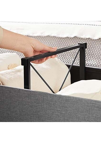 Depolama Alanlı Tabure, 110 x 38 x 38 Cm, 300 Kg'a Kadar Dayanıklı, Açık Gri LSF71G fiyatları