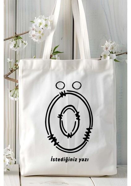 Ö Harfi Klasik Isimli Baskılı Bez Omuz Çantası Çift Taraflı Kişiye Özel Model 18 fiyatları