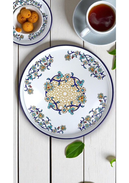 36 cm Lacivert Sunum Tabağı, Tepsi, Supla, Pasta Servis Seti, Hediye indirimleri