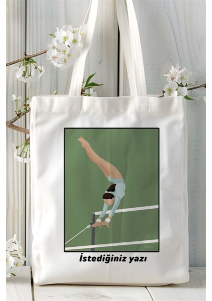 Jimnastik Baskılı Bez Çanta Omuz Çantası Kişiye Özel Desen 1 fiyatları